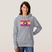 Pull À Capuche Drapeau de protestation lesbienne (Devant entier)
