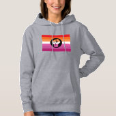 Pull À Capuche Drapeau de protestation lesbienne (Devant)