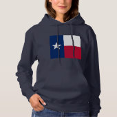 Pull À Capuche Drapeau d'état du Texas - couleur authentique de (Devant)