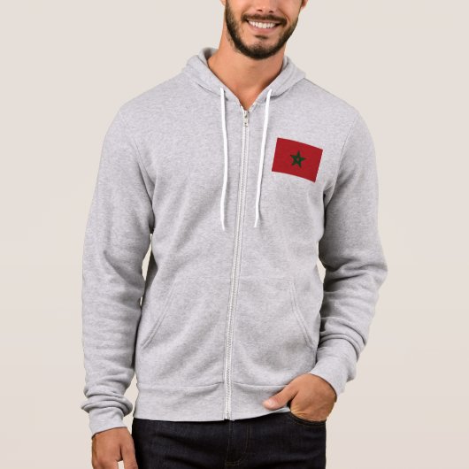 Pull À Capuche Drapeau du Maroc (Devant)