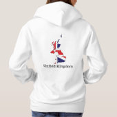 Pull À Capuche Drapeau du Royaume-Uni dans un design de carte - S (Dos)