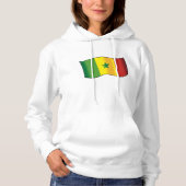 Pull À Capuche Drapeau du Sénégal Fierté sénégalaise Vert Jaune R (Devant)