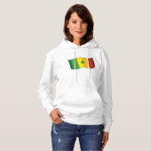Pull À Capuche Drapeau du Sénégal Fierté sénégalaise Vert Jaune R (Devant entier)