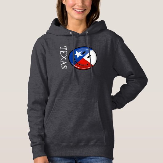 Pull À Capuche Drapeau du Texas souriant (Devant)