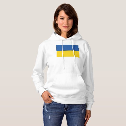 Pull À Capuche Drapeau d'Ukraine (Devant entier)