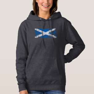 Pull À Capuche Drapeau écossais Grunge