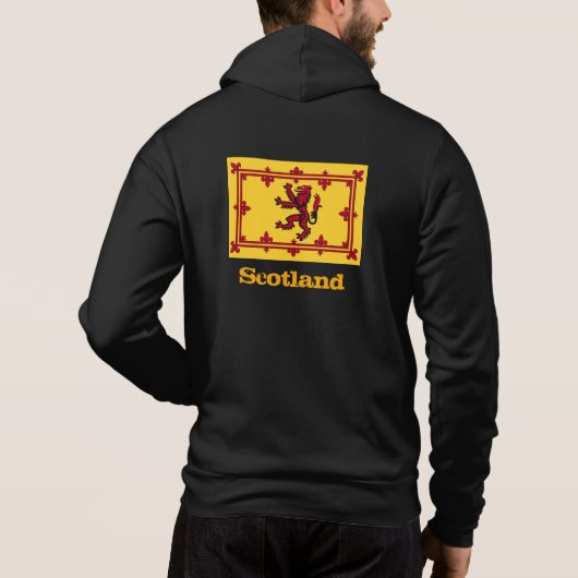 Pull À Capuche Drapeau écossais patriotique & Lion rampant, Écoss (Dos)