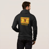 Pull À Capuche Drapeau écossais patriotique & Lion rampant, Écoss (Dos entier)