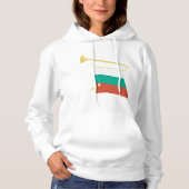 Pull À Capuche Drapeau Et Bugle bulgare (Devant)