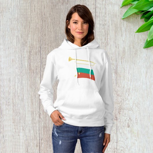 Pull À Capuche Drapeau Et Bugle bulgare