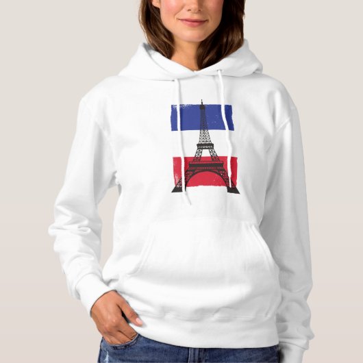 Pull À Capuche Drapeau français France (Devant)