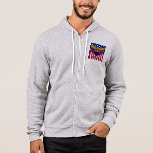 Pull À Capuche Drapeau Hawaii USA (Devant)