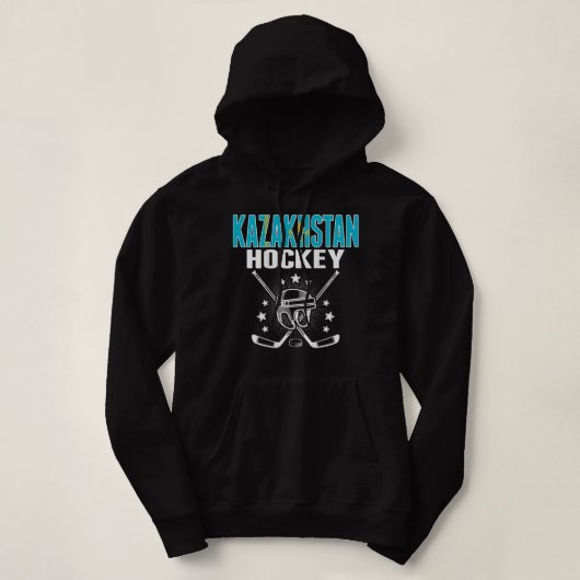 Pull À Capuche Drapeau kazakh de hockey sur glace Jersey kazakh (Design devant)