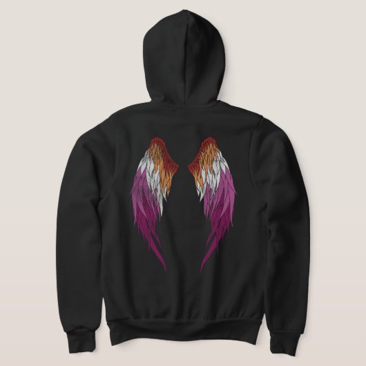 Pull À Capuche Drapeau lesbien - Halo - Ailes (Couchage Retour)