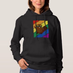 Pull À Capuche Drapeau Lgbtq Mois De La Fierté Gay Castor Arc-En-