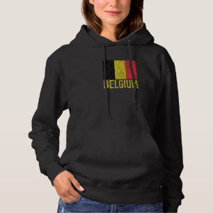 Pull À Capuche Drapeau National Belge Bruxelles