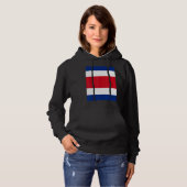 Pull À Capuche Drapeau national du Costa Rica (Devant entier)