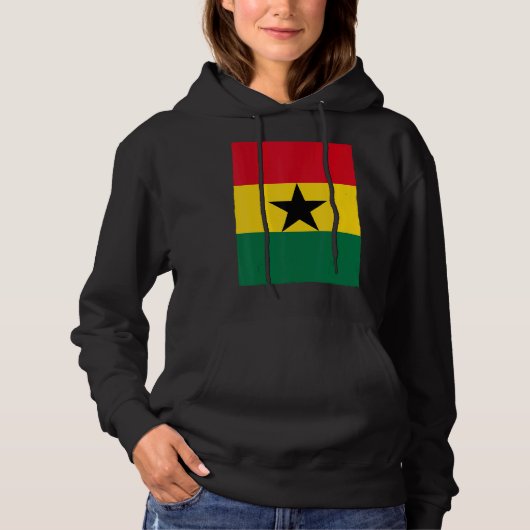Pull À Capuche Drapeau national du Ghana Vintage (Devant)