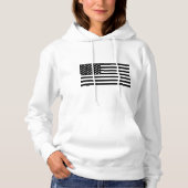 Pull À Capuche Drapeau noir américain (Devant)