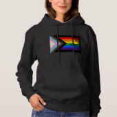 Pull À Capuche Drapeau Progress Pride (Tout le monde est le bienv (Devant)