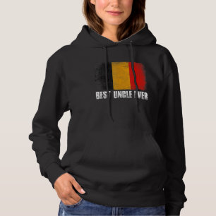 Pull À Capuche Drapeau Retro Belgique Meilleur Oncle Jamais Fête