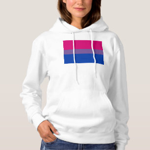 Pull À Capuche Drapeau SlipperyJoe's Bisexual Pride lavande-rose