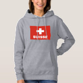 Pull À Capuche Drapeau Suisse (Devant)