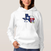 Pull À Capuche Drapeau Texas avec Fleur d'État Bluebonnet personn (Devant)