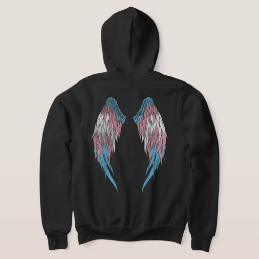 Pull À Capuche Drapeau Transgenre - Halo - Ailes (Couchage Retour)