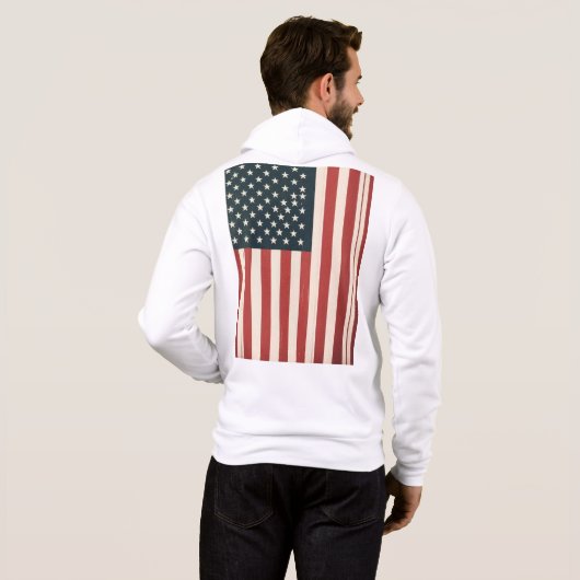 Pull À Capuche Drapeau USA (Dos entier)