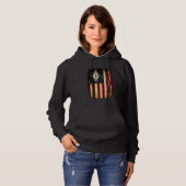 Pull À Capuche Drapeau USA Patriotique Radio Symbole Internationa (Devant entier)