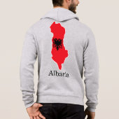 Pull À Capuche Drapeaux et pays Albanie (Dos)