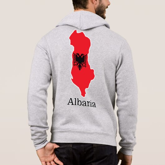 Pull À Capuche Drapeaux et pays Albanie (Dos)