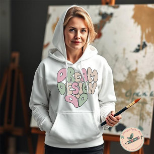 Pull À Capuche Dream Design Do Hand Letting Typographie pour Arti