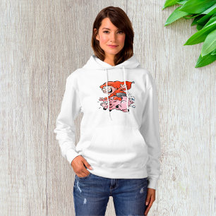 Pull À Capuche Drôle Cartoon Gnome équitation Flying Pig