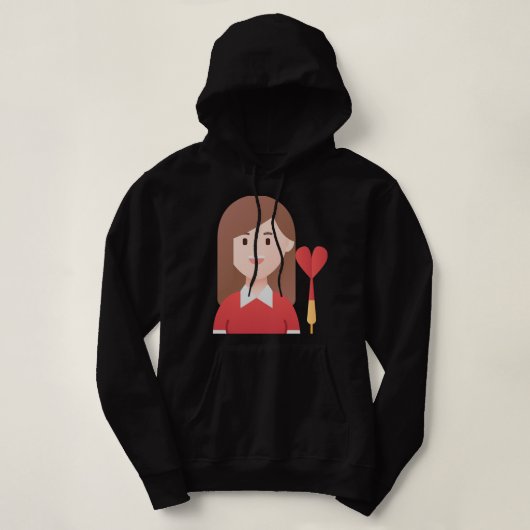 Pull À Capuche Drôle de fléchettes pour les joueurs de fléchettes (Design devant)