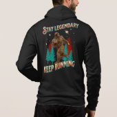 Pull À Capuche Drôle de motivation de course de Bigfoot (Dos)