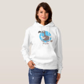 Pull À Capuche Drôle dessin animé d'oiseau de dodo (Devant entier)