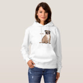 Pull À Capuche Drôle joyeux dessin animé de chien de carlin (Devant entier)
