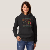 Pull À Capuche Drôle Laser Eyes Chat laide lumières de Noël (Devant entier)