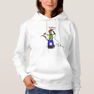 Pull À Capuche Drôle lézard chantant avec bande dessinée de micro