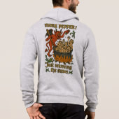 Pull À Capuche Drôle Mème Médiéval Diable Dessin Halloween (Dos)