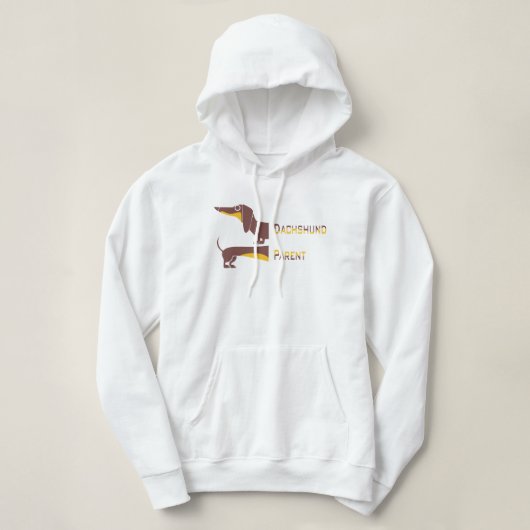 Pull À Capuche Drôle mignon dachshund pour parent chien long (Design devant)