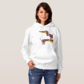 Pull À Capuche Drôle mignon dachshund pour parent chien long (Devant entier)
