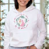 Pull À Capuche Drôle moderne rose mignon Unicorn Noël femmes