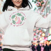 Pull À Capuche Drôle moderne rose mignon Unicorn Noël femmes