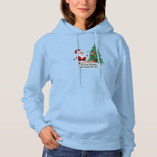 Pull À Capuche Drôle noël Reindeer Jeux Sweatshirt (Devant)