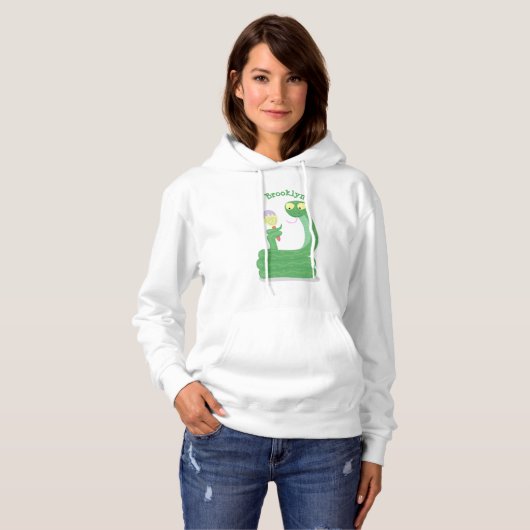 Pull À Capuche Drôle serpent vert avec caricature maraca (Devant entier)