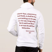 Pull À Capuche Ecclesiastes 3:14 KJV Bible Verse Homme's Full-Zip (Dos)