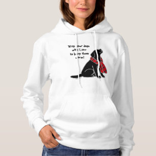 Pull À Capuche Écharpe tartan noir du Labrador